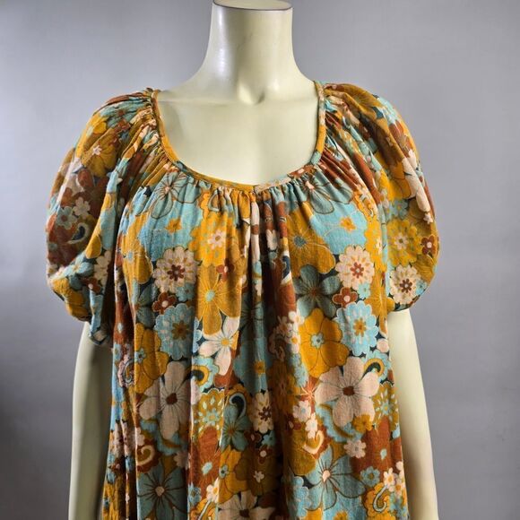 Sundry Size 0 Floral Print Maxi Dress in Multicolor R14 - Picture 2 of 5